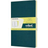 Блокнот MOLESKINE VOLANT LARGE, нелинованный, зеленый/желтый цитрон QP723K31M20